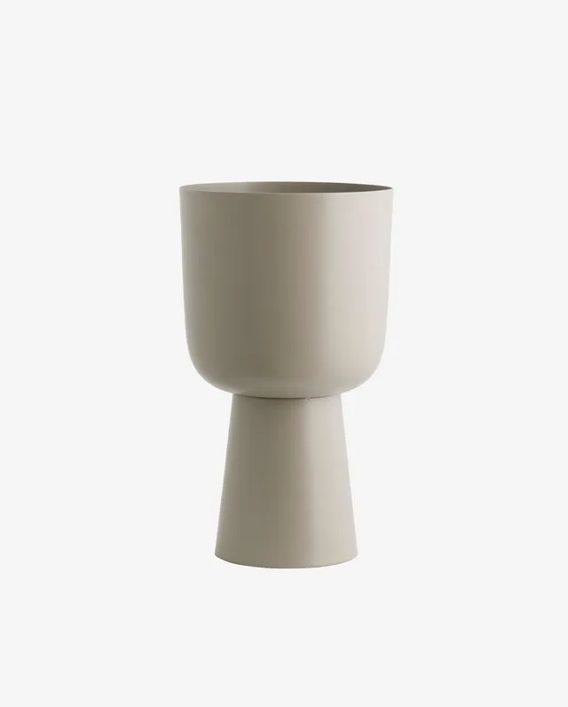Bambua Galoa L vaso per piante beige alluminio