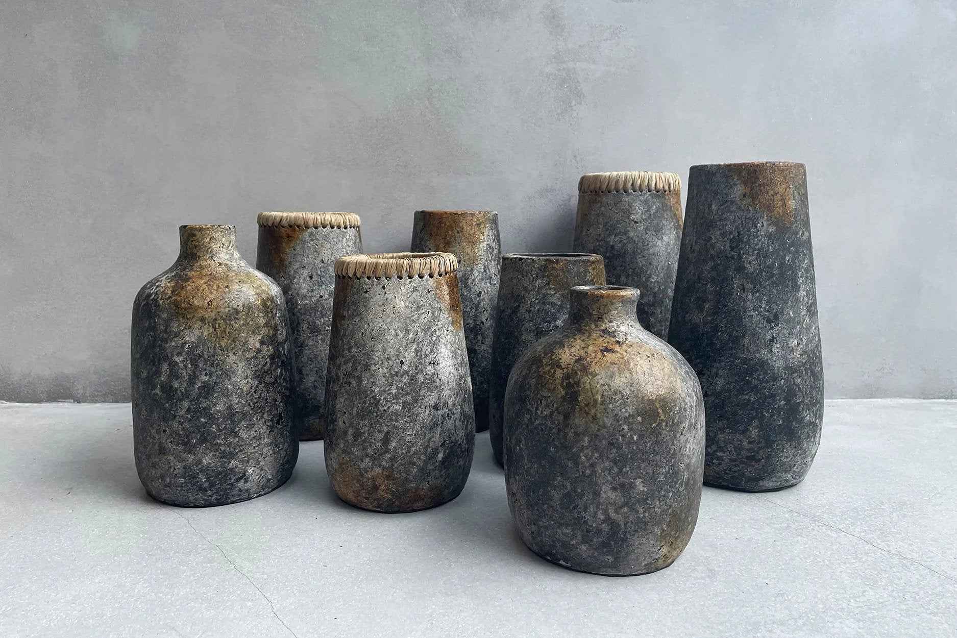 Bambua The Sneaky Vase vaso terracotta Grigio S