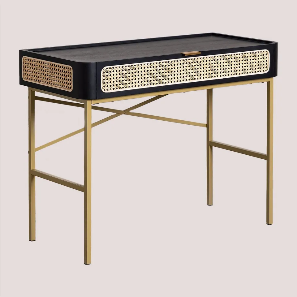 Sklum Enrick scrivania in legno nera 100 cm