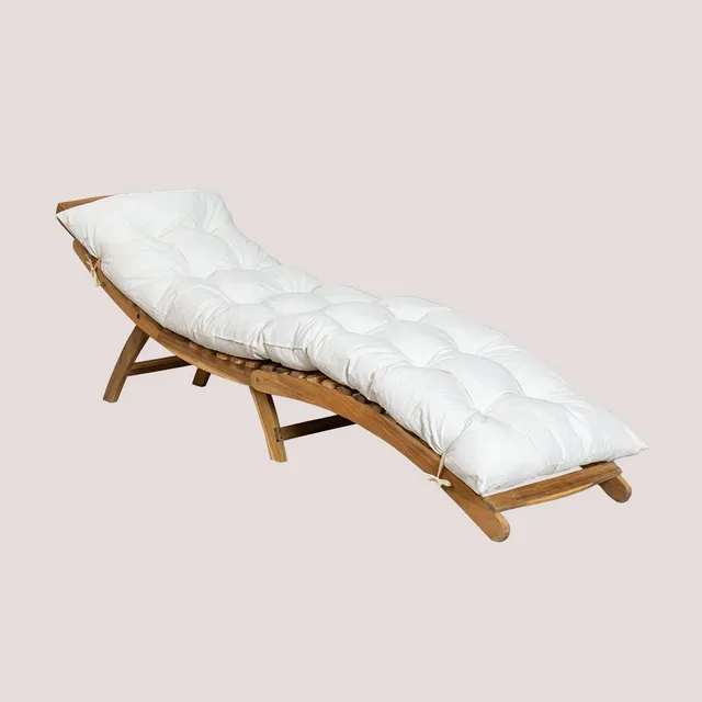 Sklum Mymma lettino pieghevole bianco antico in legno