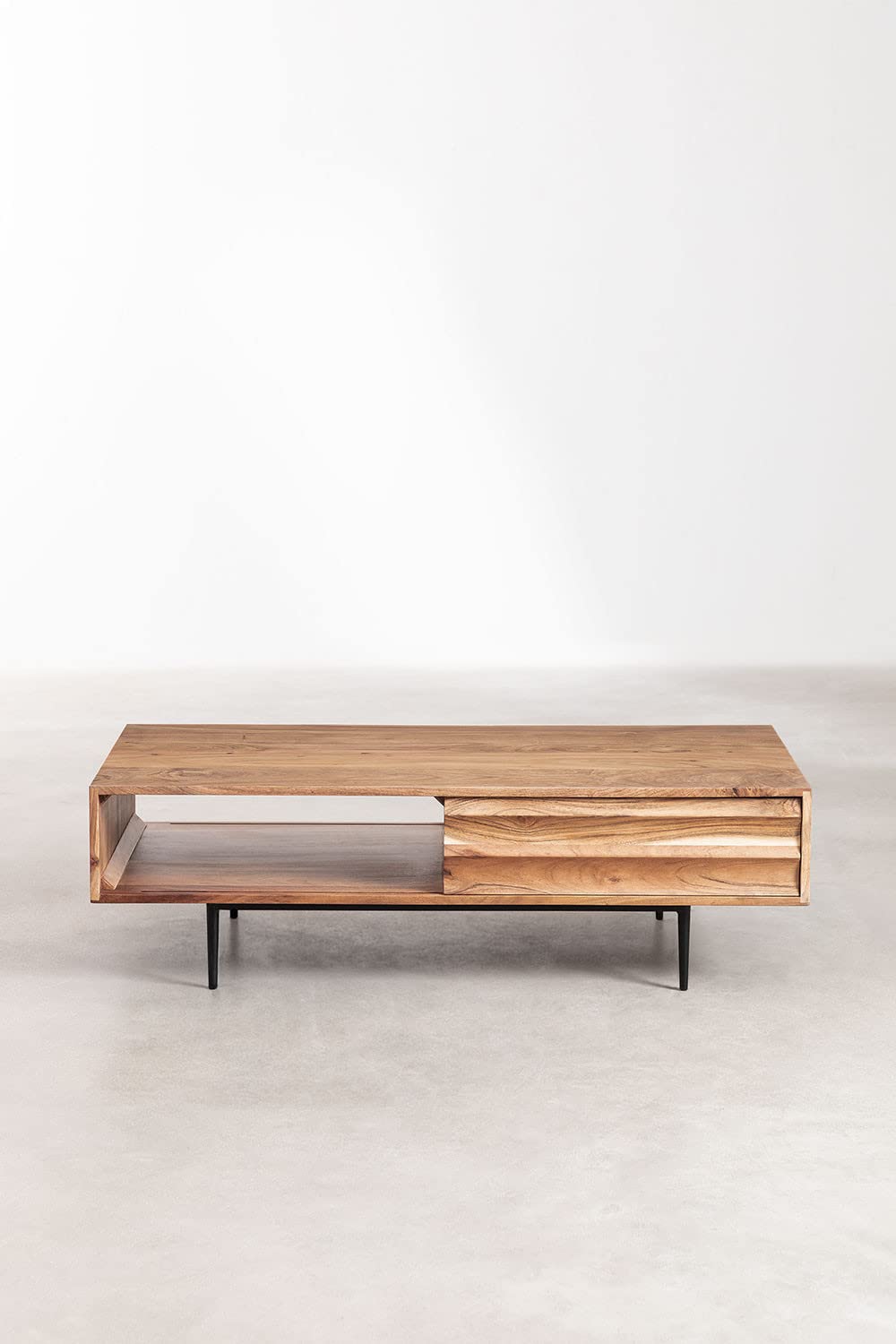 Sklum Petter Tavolino Caffè 120x60 Acacia Marrone