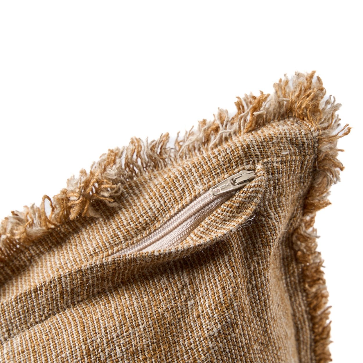 Bambua Sahara federa cuscino lino marrone 50x50