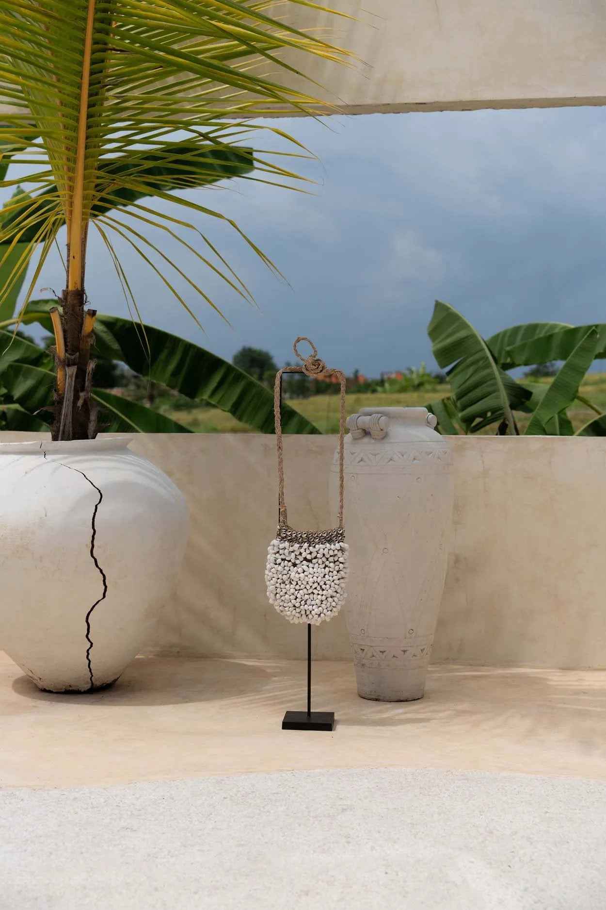 Bambua Shell Purse borsa decorativa conchiglie con stand