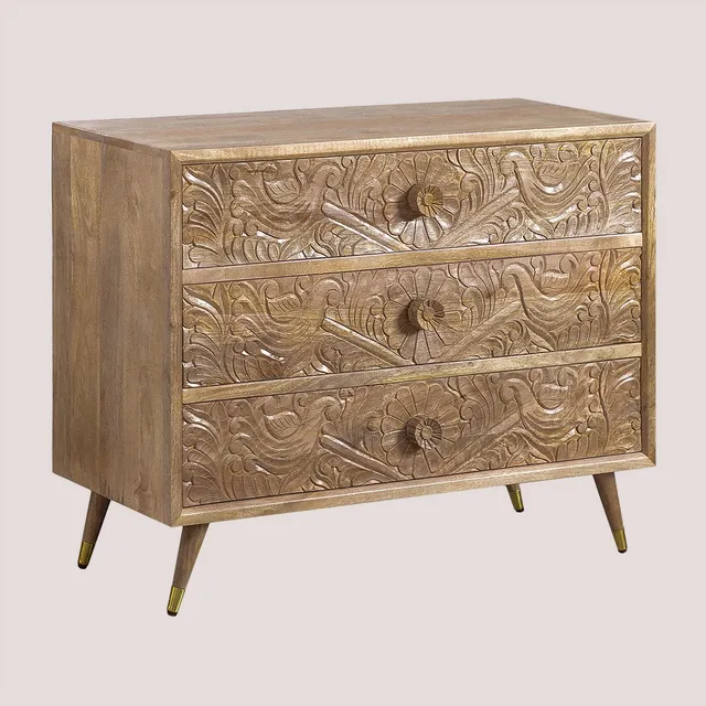 Sklum Benon cassettiera legno mango 3 cassetti