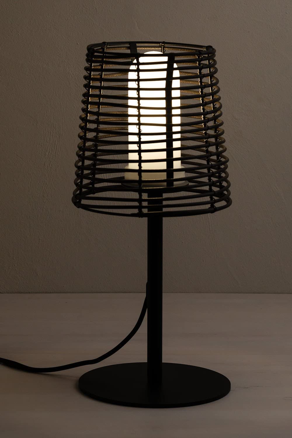 Sklum Bissel lampada da tavolo esterni effetto legno