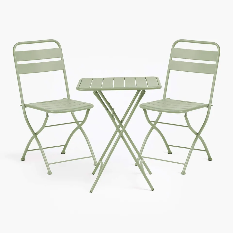 Sklum Janti Set Esterno Tavolo 60x60 e 2 Sedie Pieghevoli