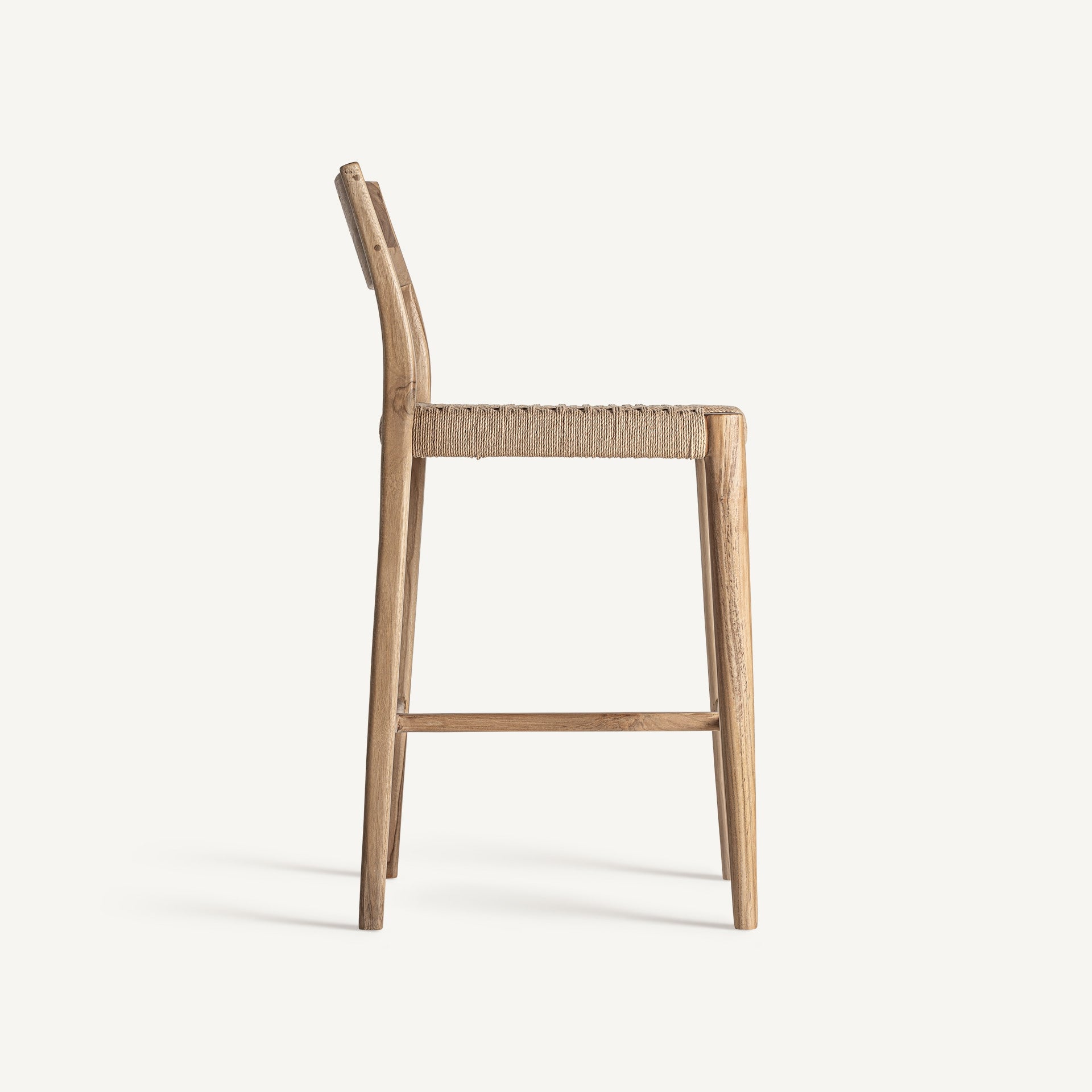 Bambua Caen 95 sgabello teak erba marina