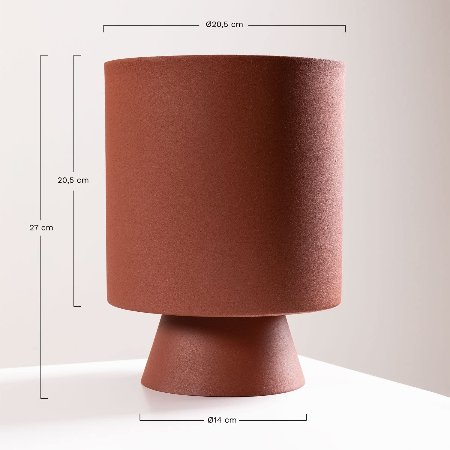 Sklum Zuri vaso in metallo ruggine 27 cm