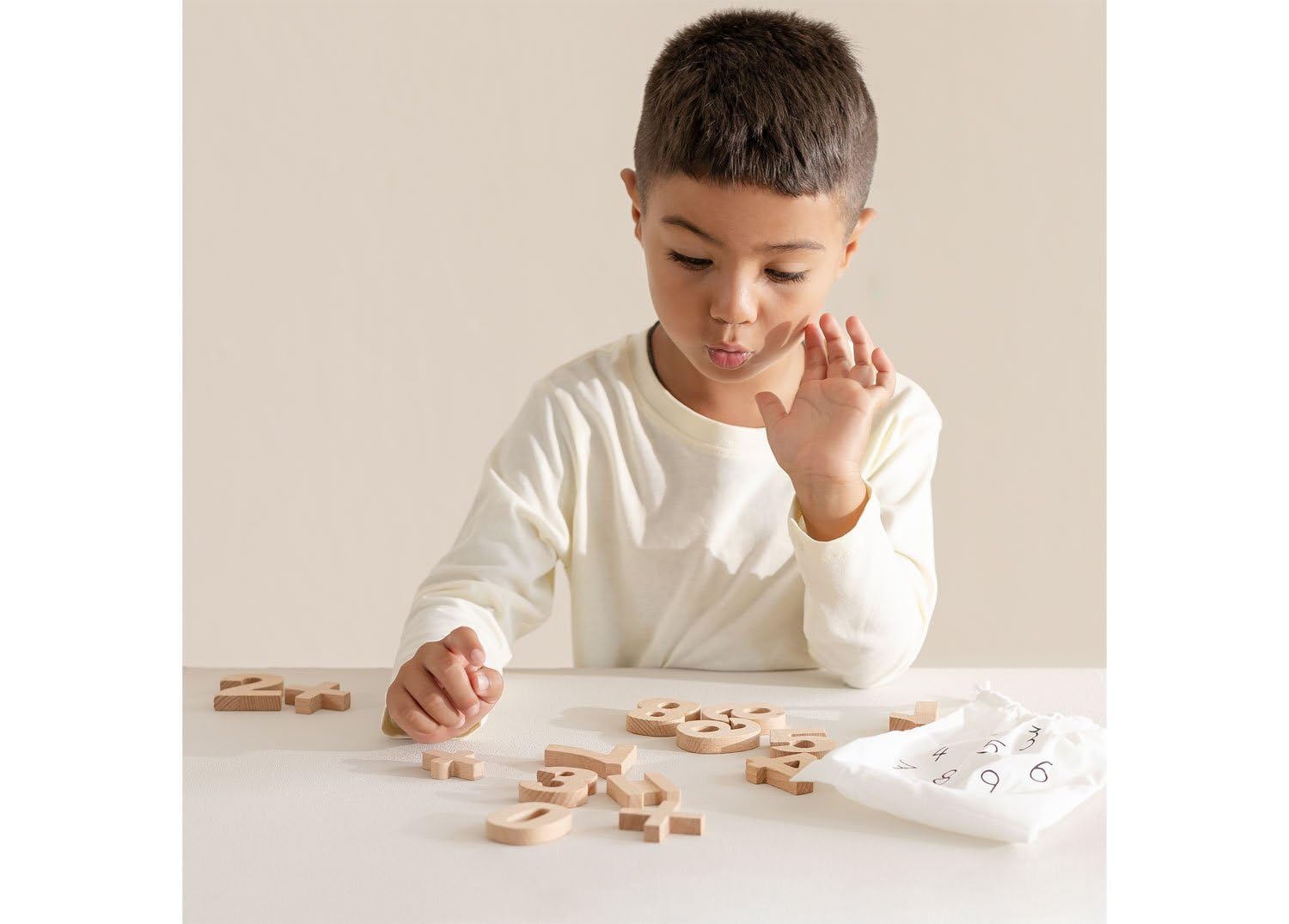 Sklum Ugga Kids Numeri in Legno di Faggio da 1 a 10