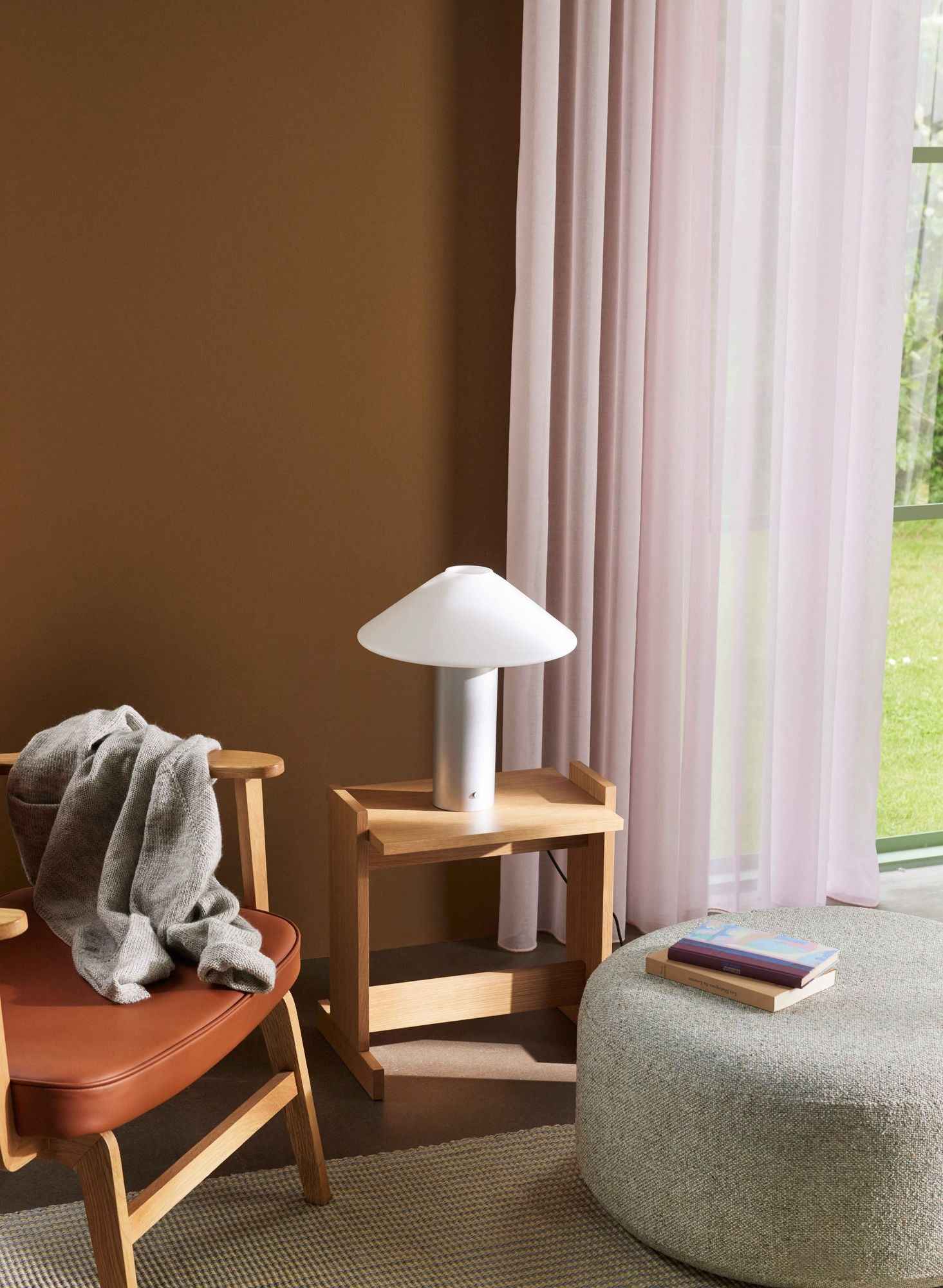 Bambua Orbit lampada da tavolo argento metallizzato vetro