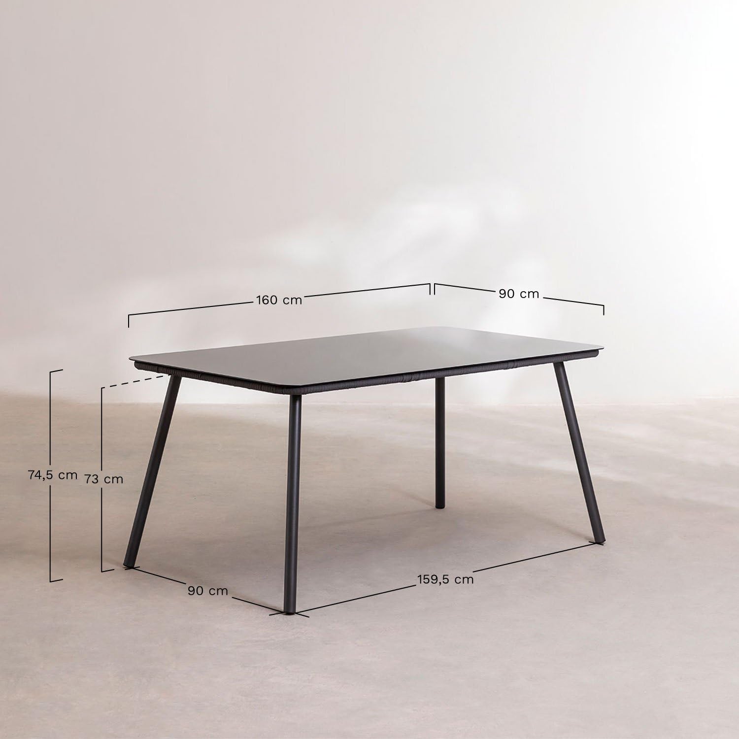 Sklum Arhiza Tavolo Giardino 160x90 cm Marrone Moka