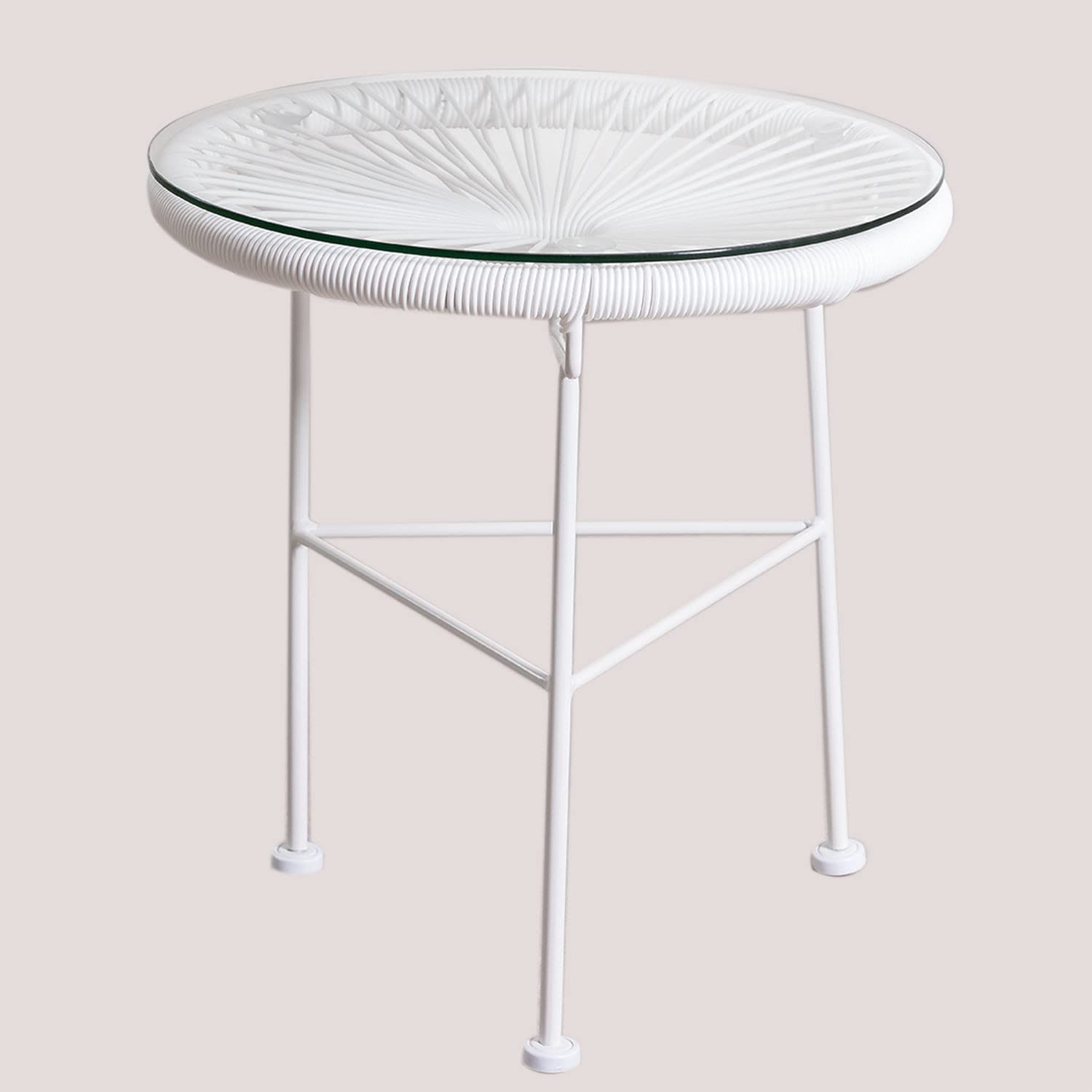 Sklum New Acapulco White tavolino bianco Ø44 cm