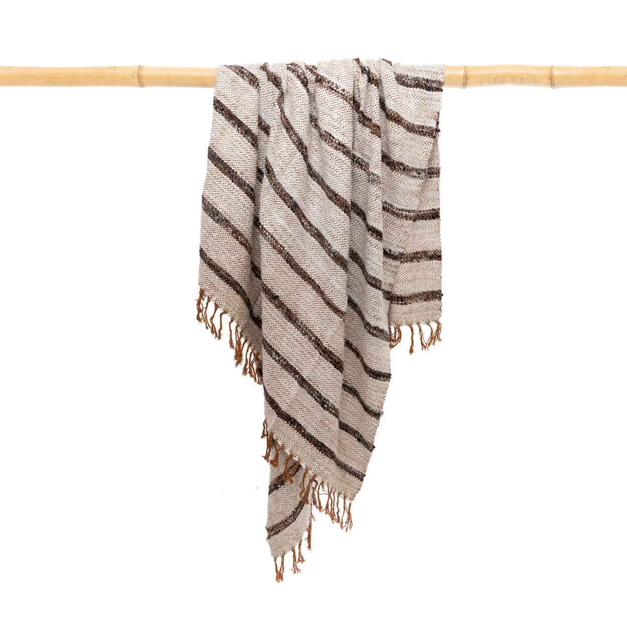 Bambua s'il vous Plaid coperta bianco cotone