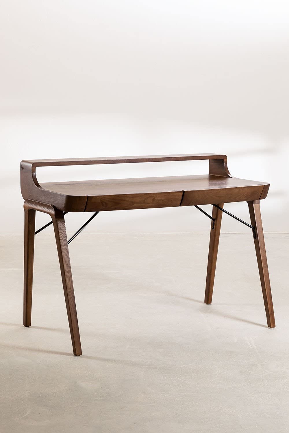 Sklum Alvar scrivania legno scuro cassetti 123 cm
