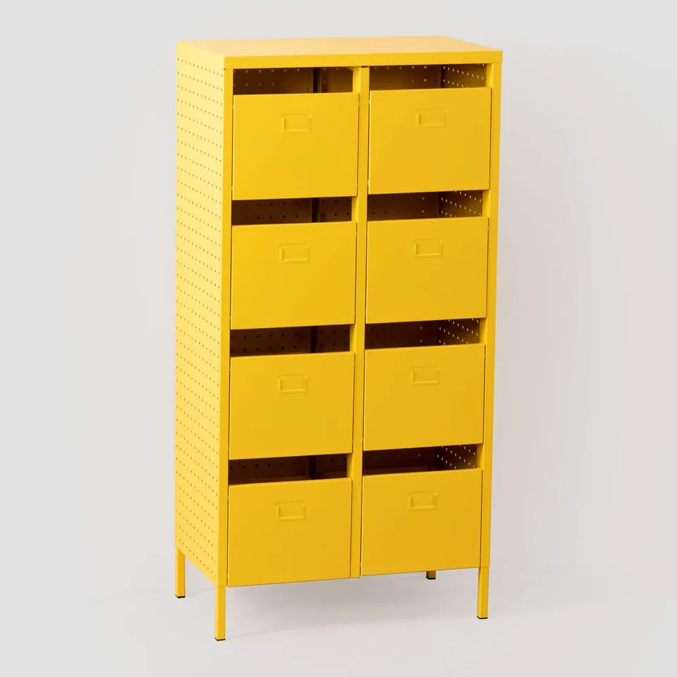 Sklum Abël cassettiera 8 cassetti acciaio 50x30 cm industriale