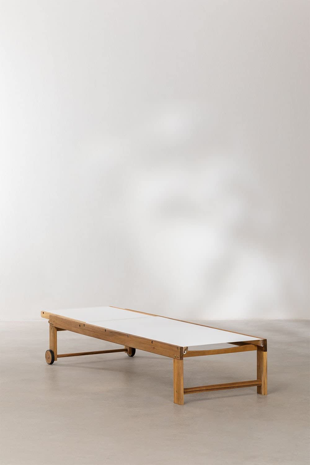 Sklum Valerys lettino reclinabile in legno textilene