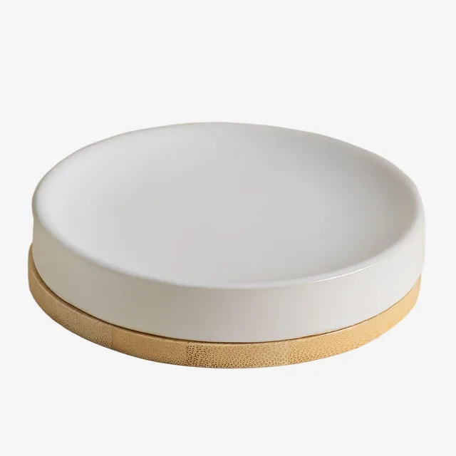 Sklum Elvan portasapone ceramica e bambù