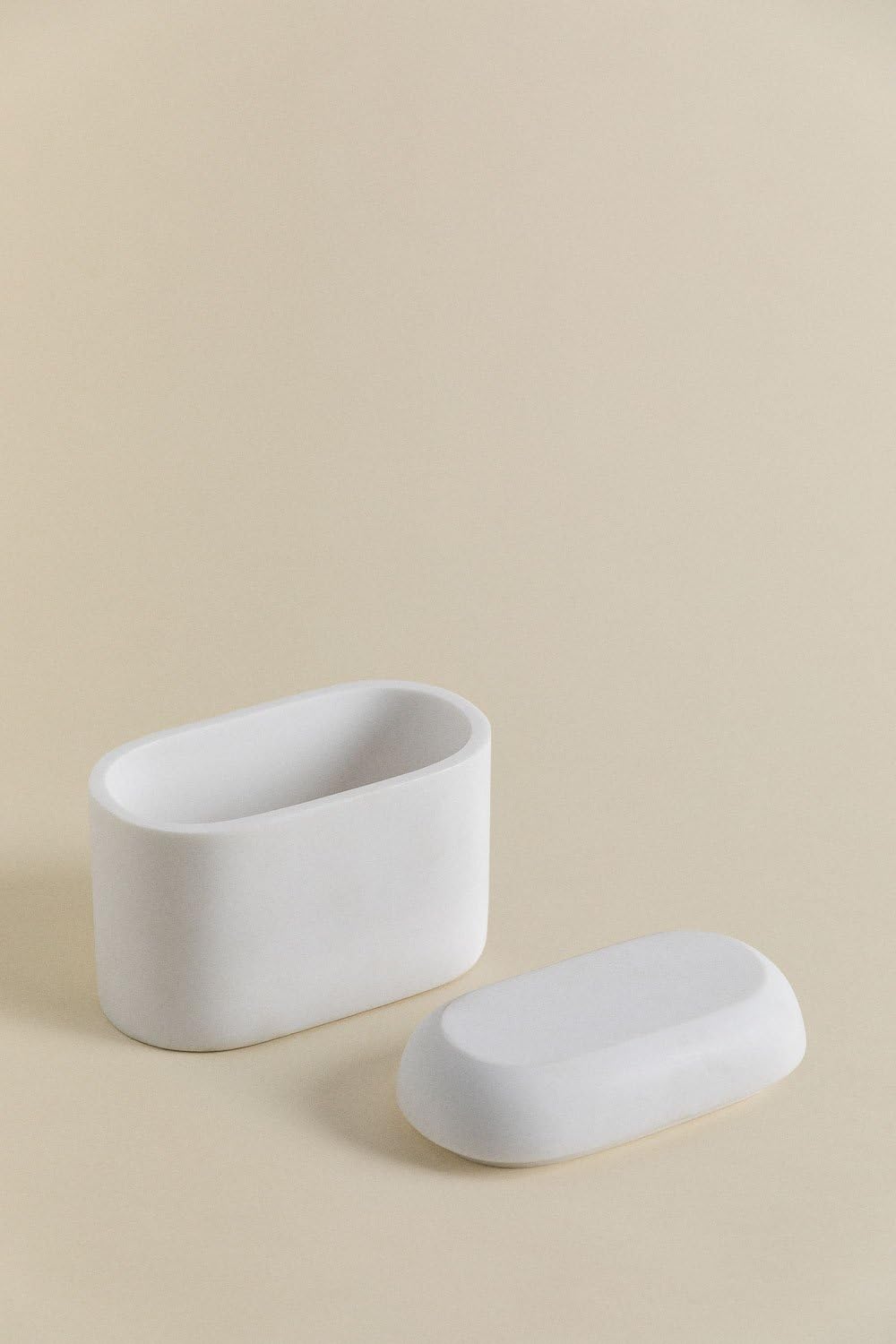 Sklum Veranne Barattolo Bagno con Coperchio in Resina