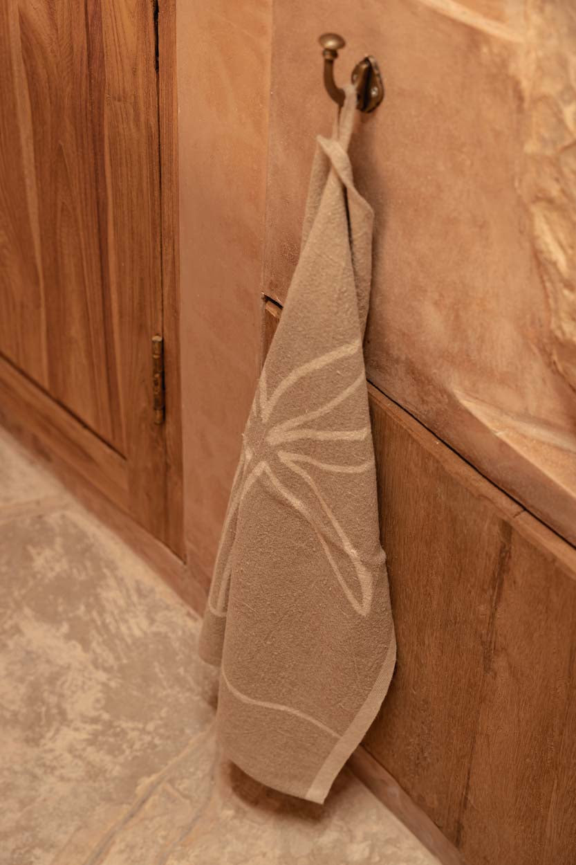 Bambua Linen Palm Tree strofinaccio 50x70 lino naturale