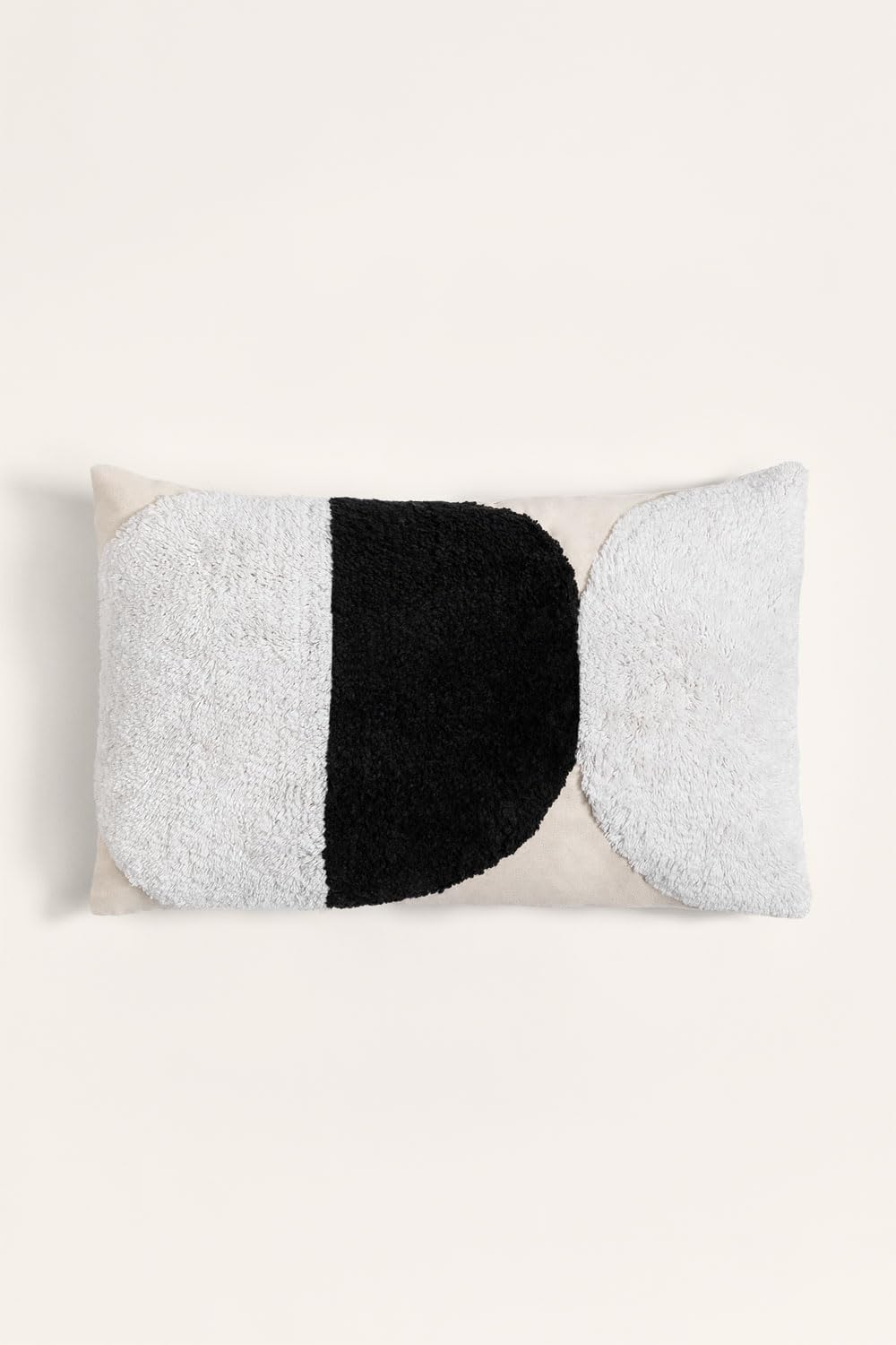 Sklum Lennor cuscino rettangolare cotone 30x50 cm bianco nero