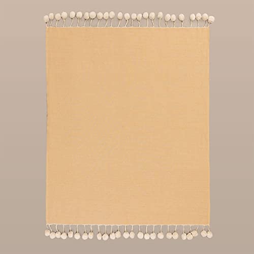 Sklum Olis plaid cotone arancione acero 145x122 cm