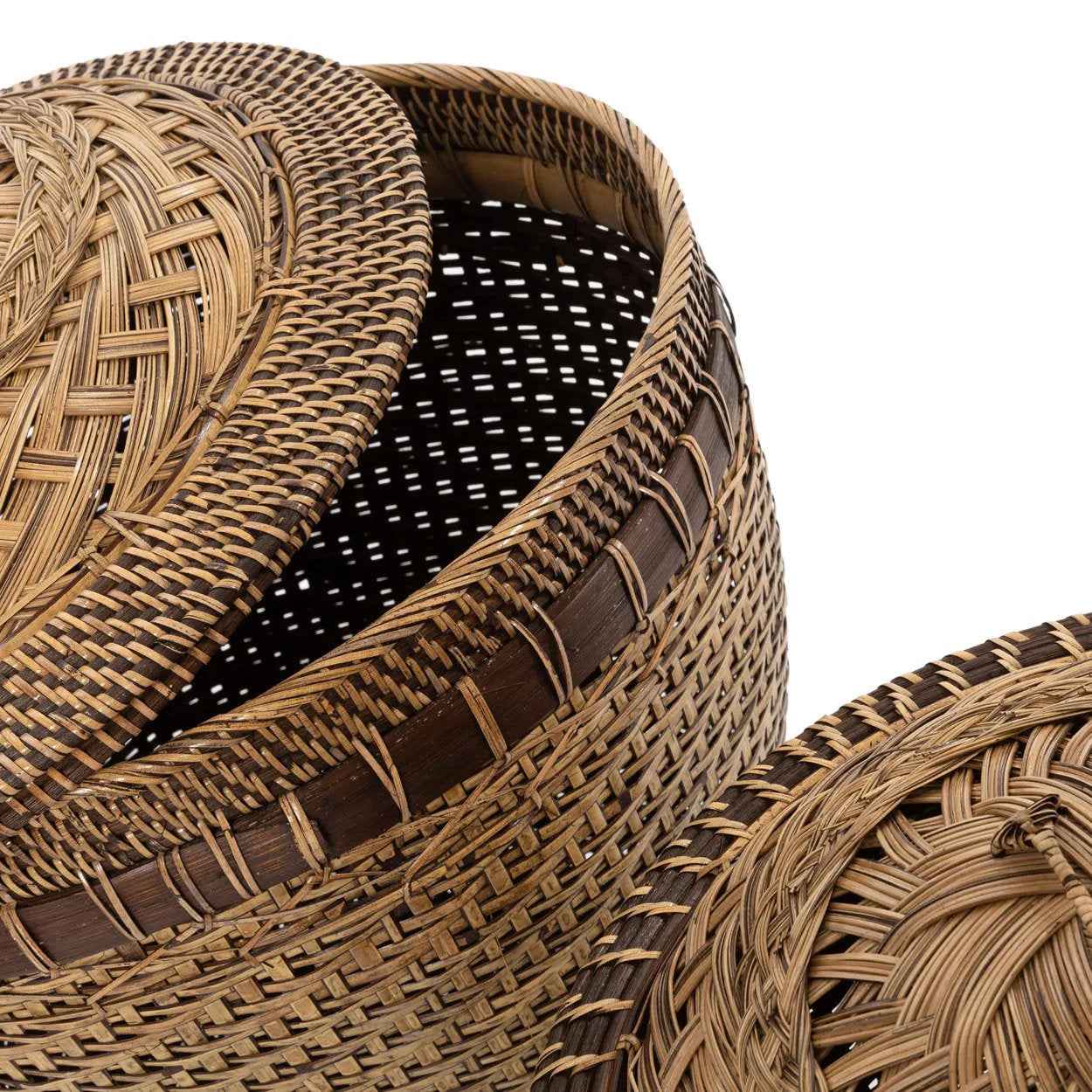 Bambua Colonial cesto rattan marrone naturale M