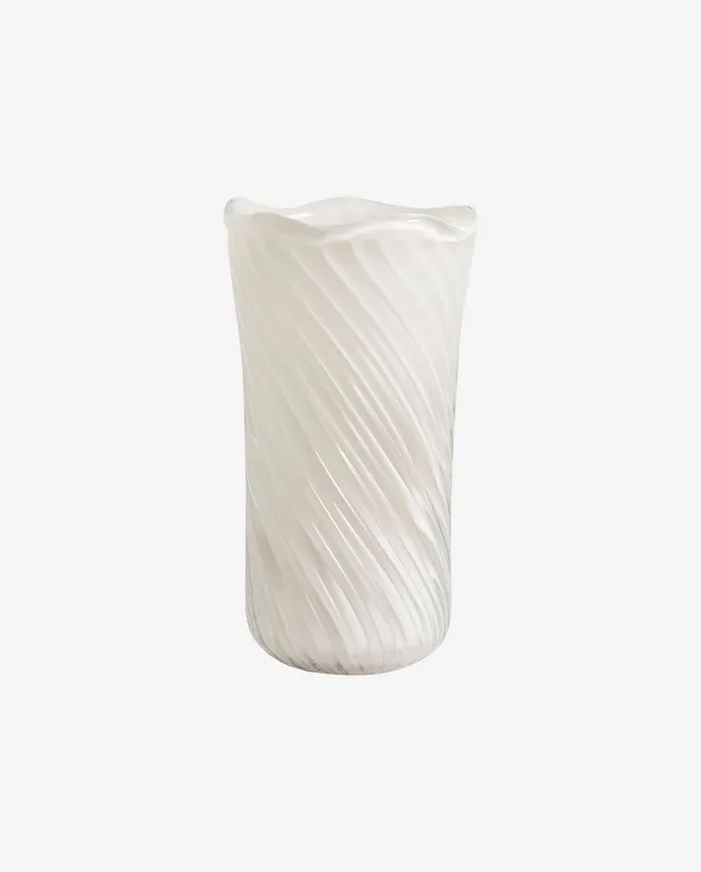 Bambua Helle vase vaso vetro bianco sporco