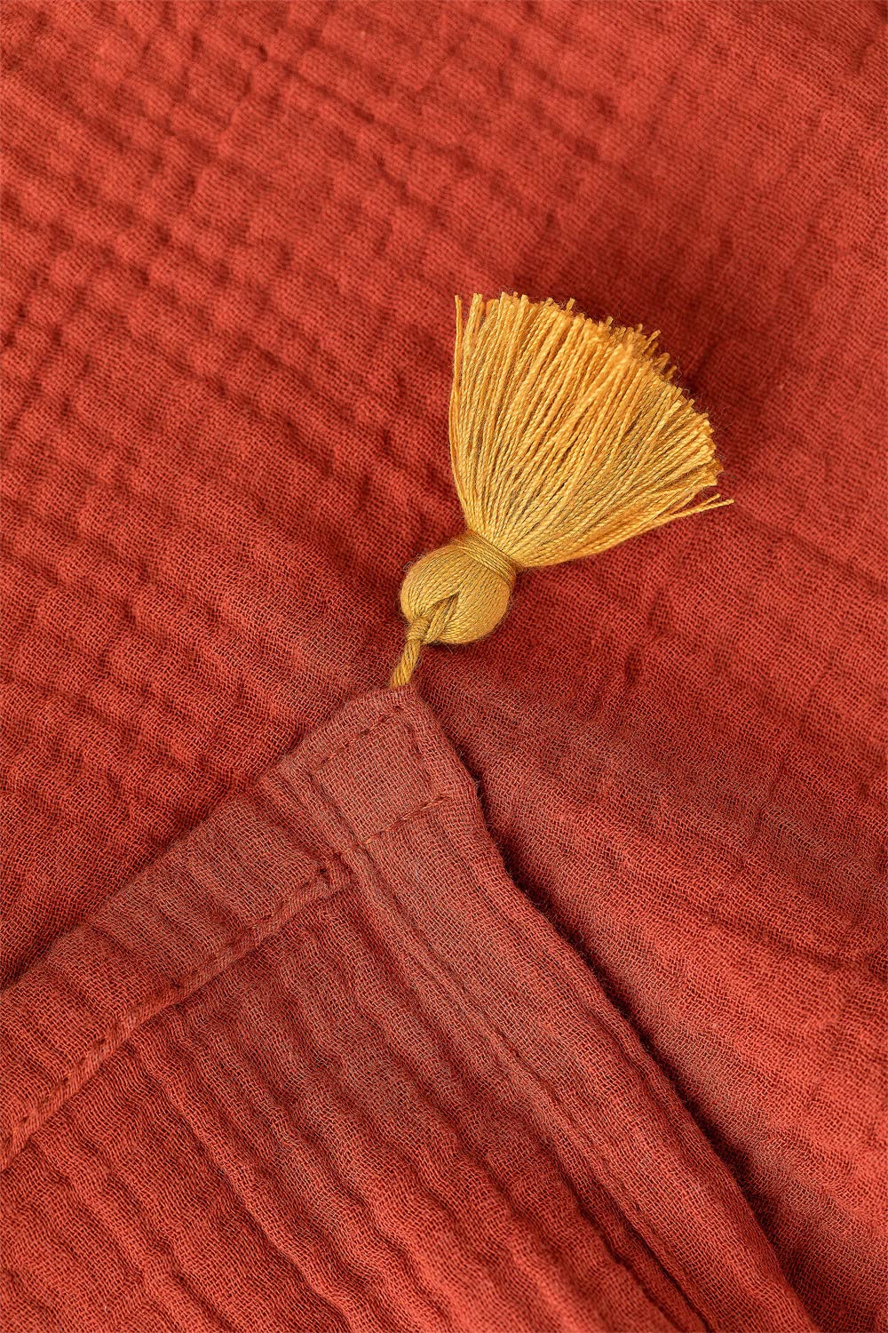 Sklum Danika Plaid in Cotone Terracotta 102x102 cm