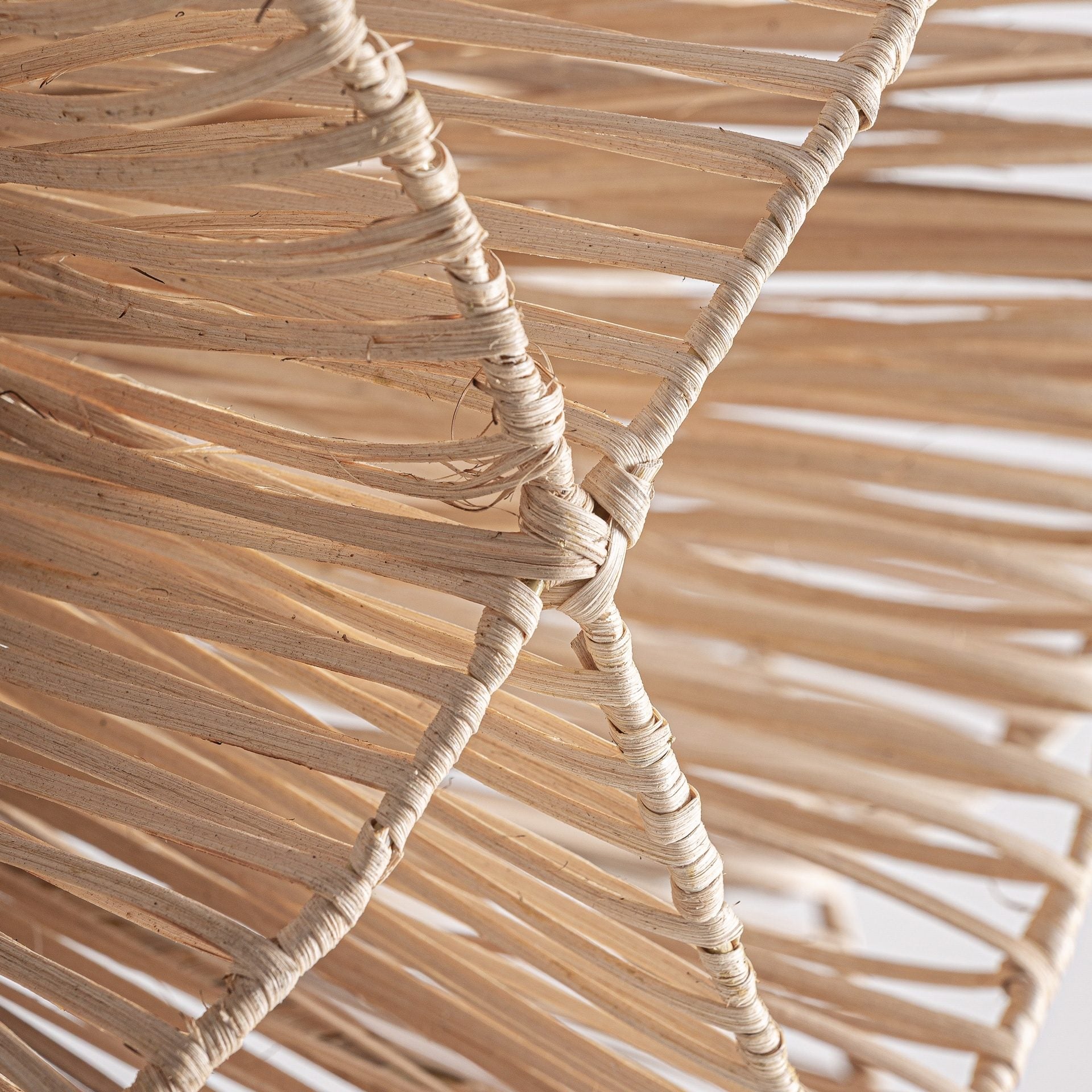 Bambua Varsha lampada piantana fibre naturali treppiede