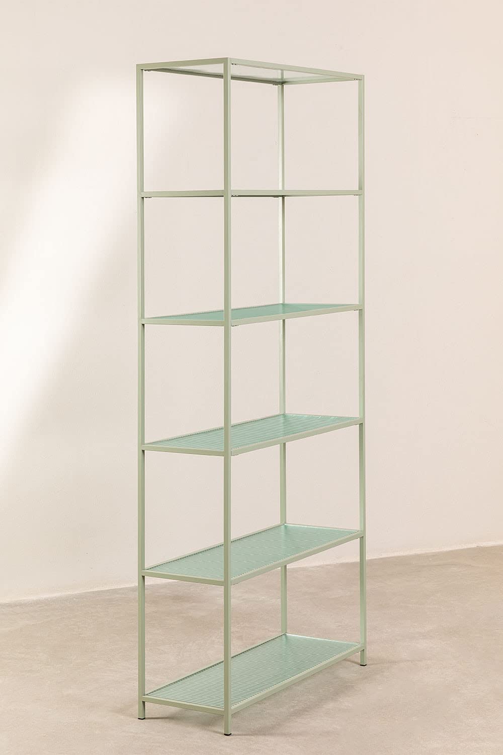 Sklum Celadon Scaffalatura Verticale Metallo e Vetro