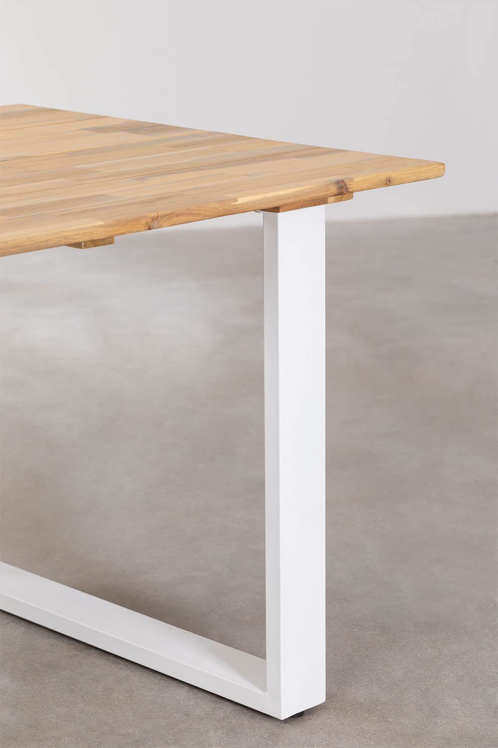 Sklum Melina Tavolo Giardino Rettangolare 160x90 Bianco Acacia