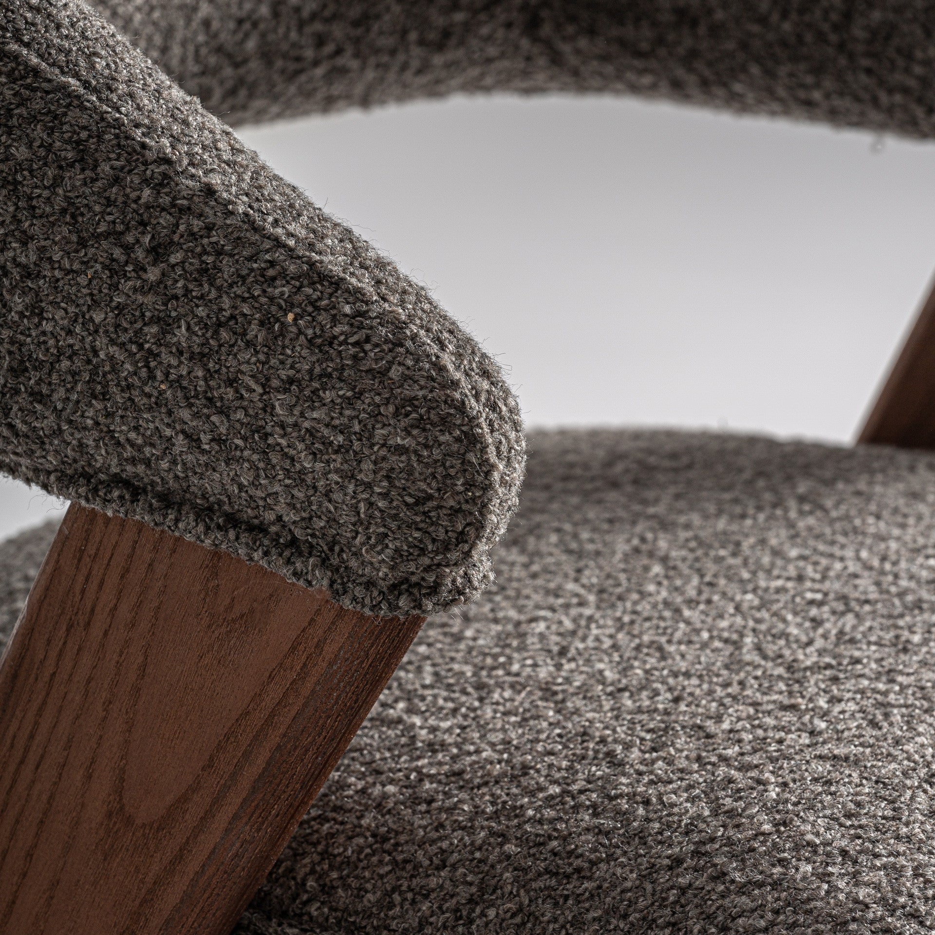 Bambua Veney sedia grigia bouclé