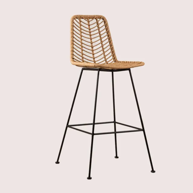 Sklum Gouda sgabello rattan naturale 75 cm