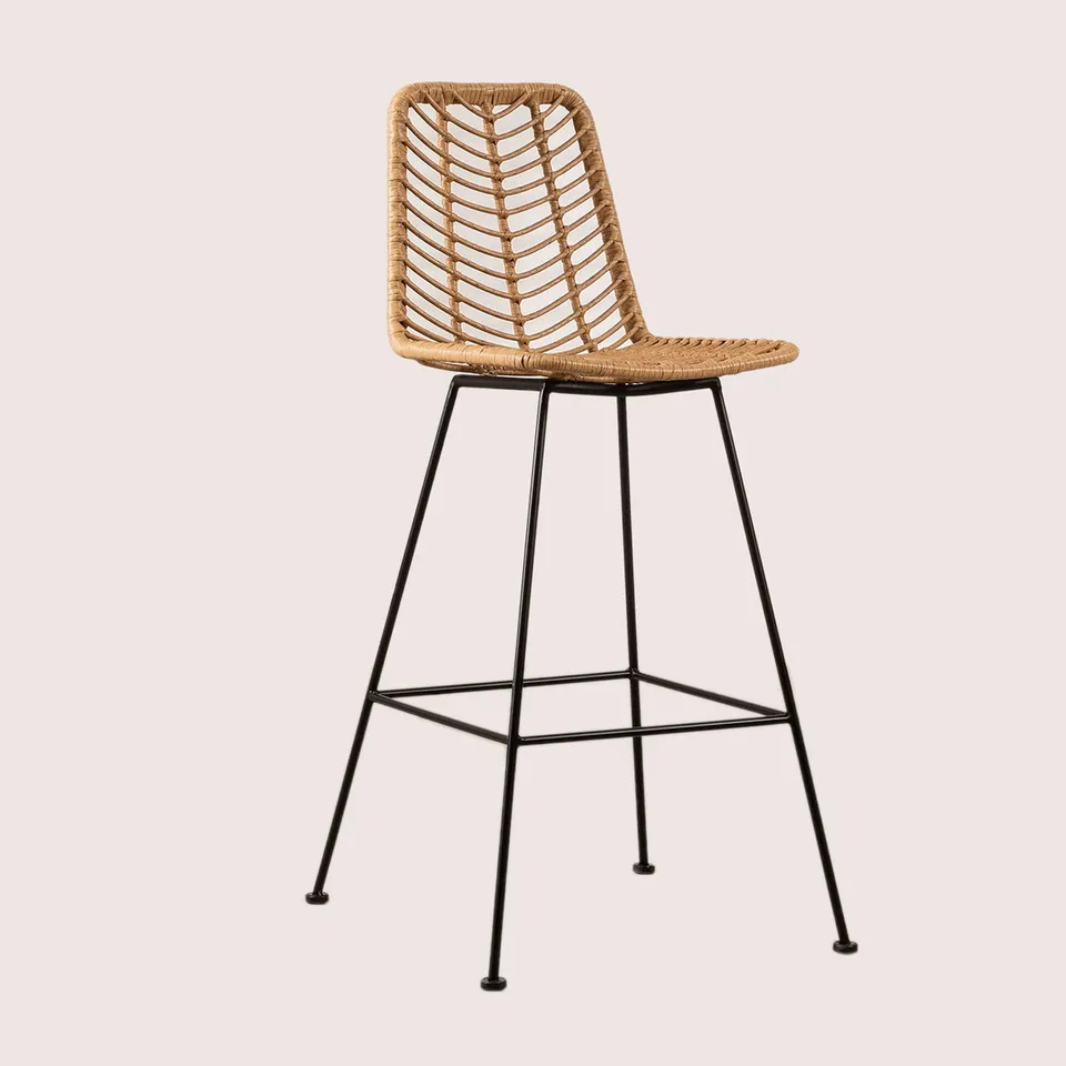 Sklum Gouda sgabello rattan naturale 75 cm