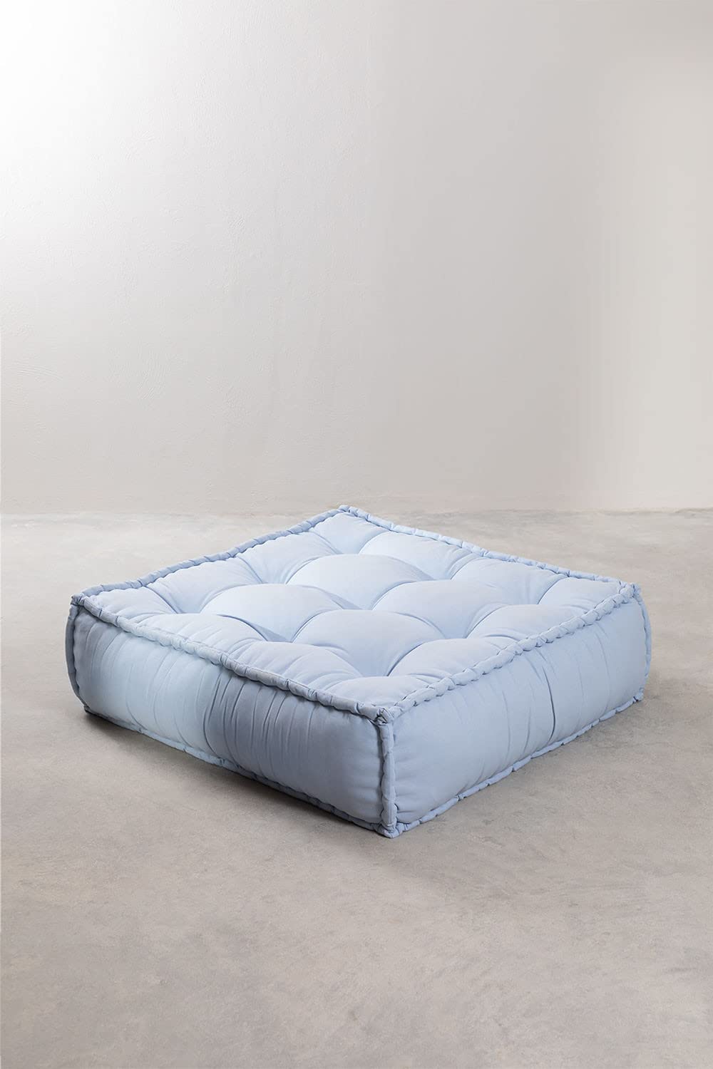 Sklum Yebel Pouf Modulare Cotone Blu Celeste 100 cm
