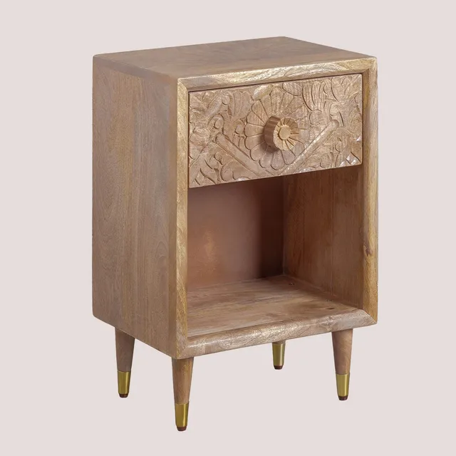 Sklum Benon comodino legno mango 42 cm