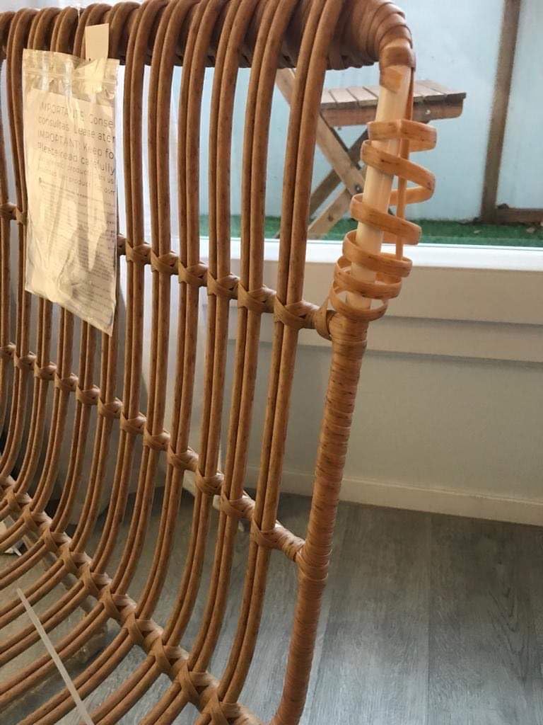 Sklum Aroa sedia da giardino rattan impilabile naturale