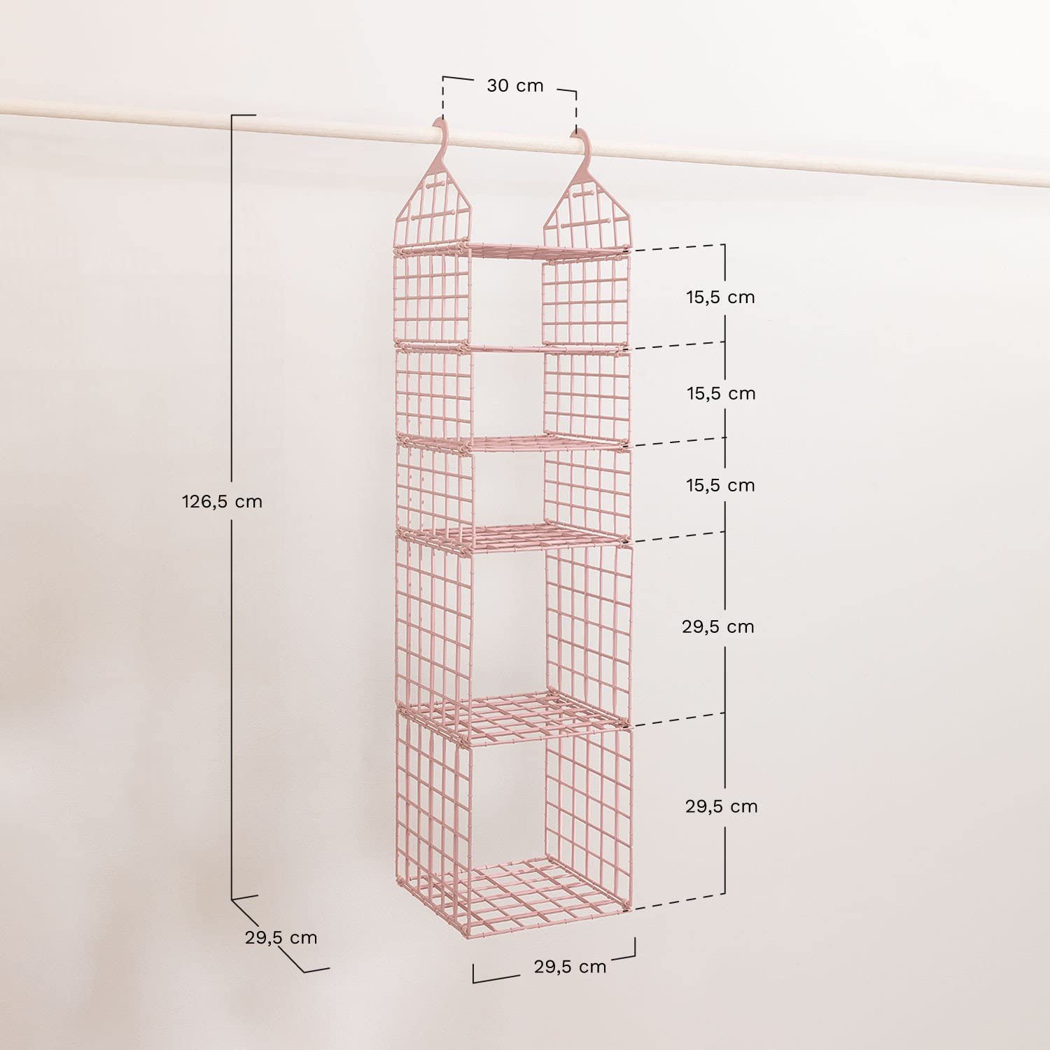 Sklum Calix Lady organizer armadio rosa pieghevole