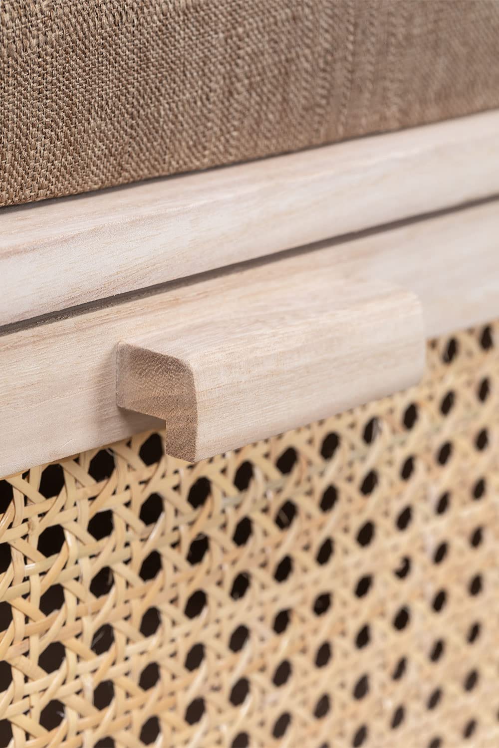 Sklum Ralik Panca Legno 2 Cassetti 101 cm con Cuscino