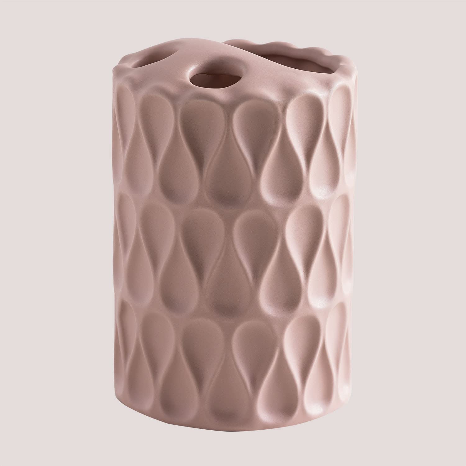 Sklum Marvin portaspazzolini ceramica rosa nocciola vintage