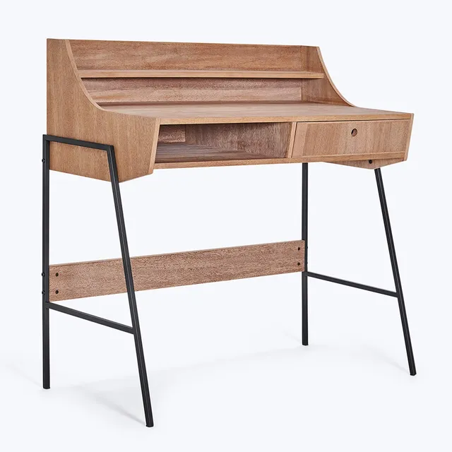 Sklum Ancher Scrivania Legno Naturale in MDF e Metallo
