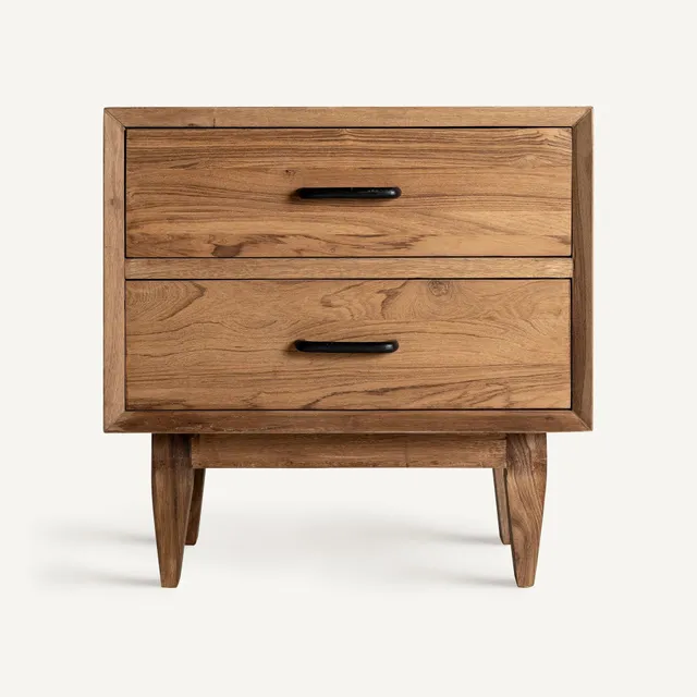 Bambua Cotard comodino legno 2 cassetti