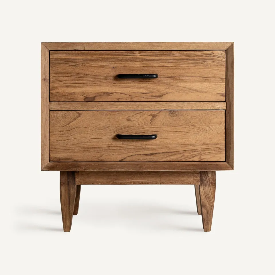 Bambua Cotard comodino legno 2 cassetti