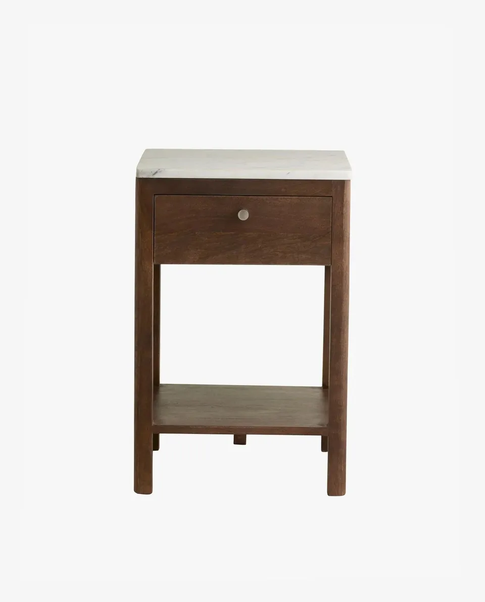 Bambua Bille comodino legno marmo