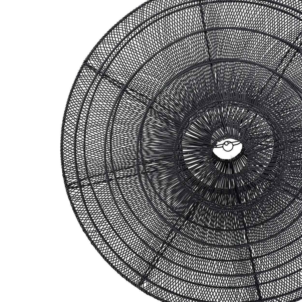 Bambua Macaron lampada a sospensione XL nera rattan