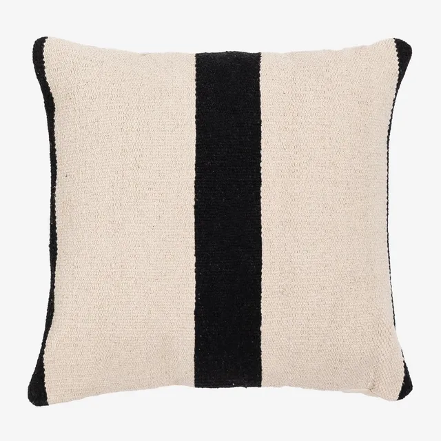 Sklum Corwin cuscino quadrato 45x45 bianco e nero cotone