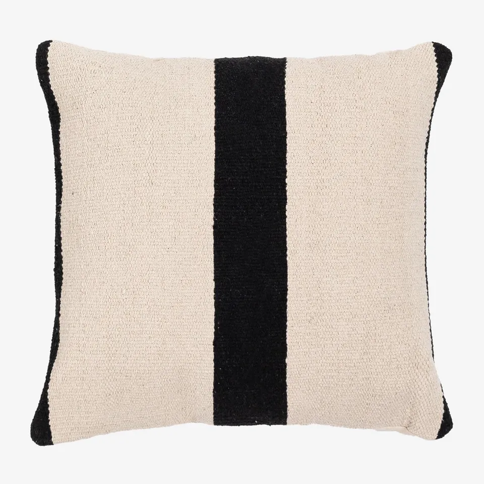 Sklum Corwin cuscino quadrato 45x45 bianco e nero cotone