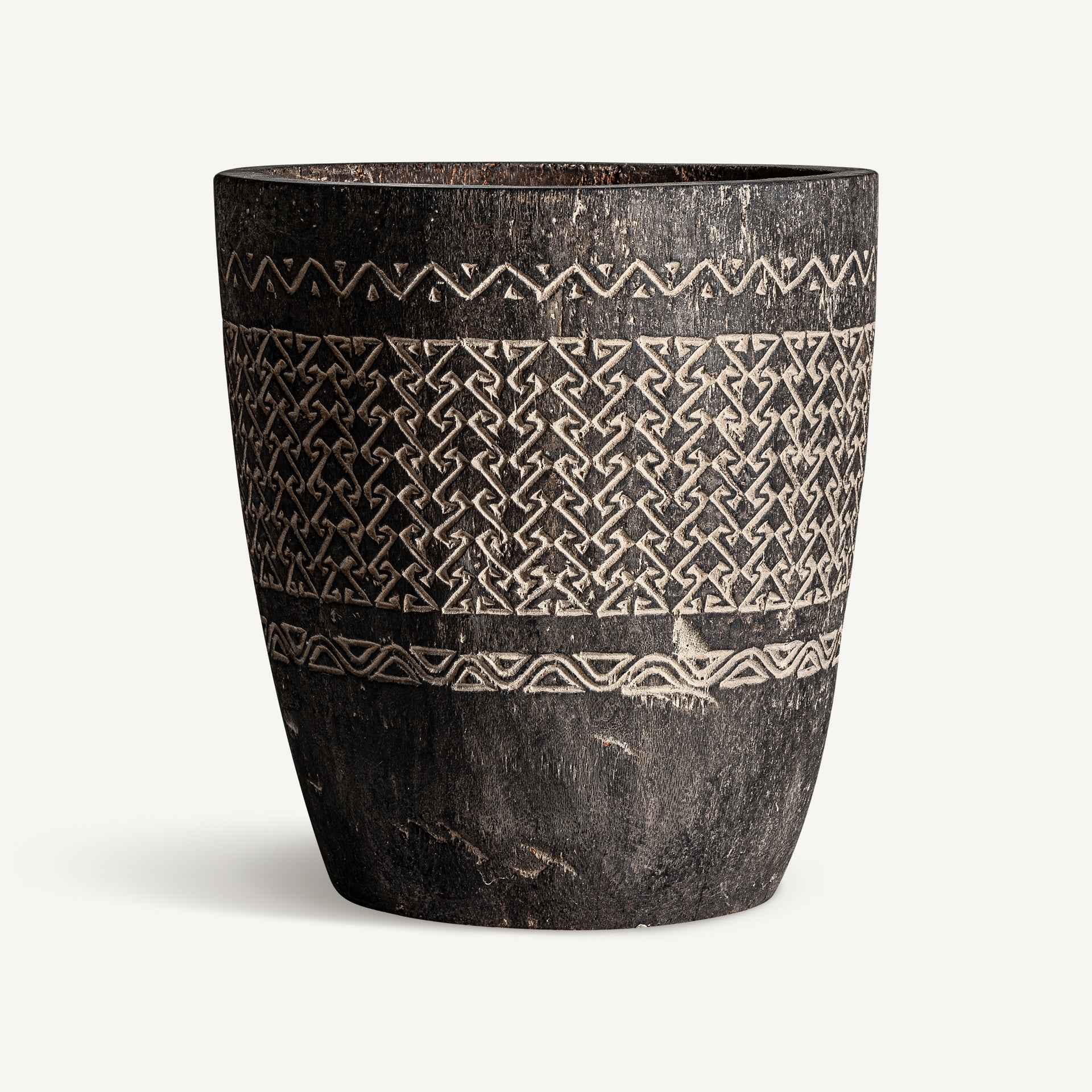 Bambua Nantua vaso legno palma intagliato