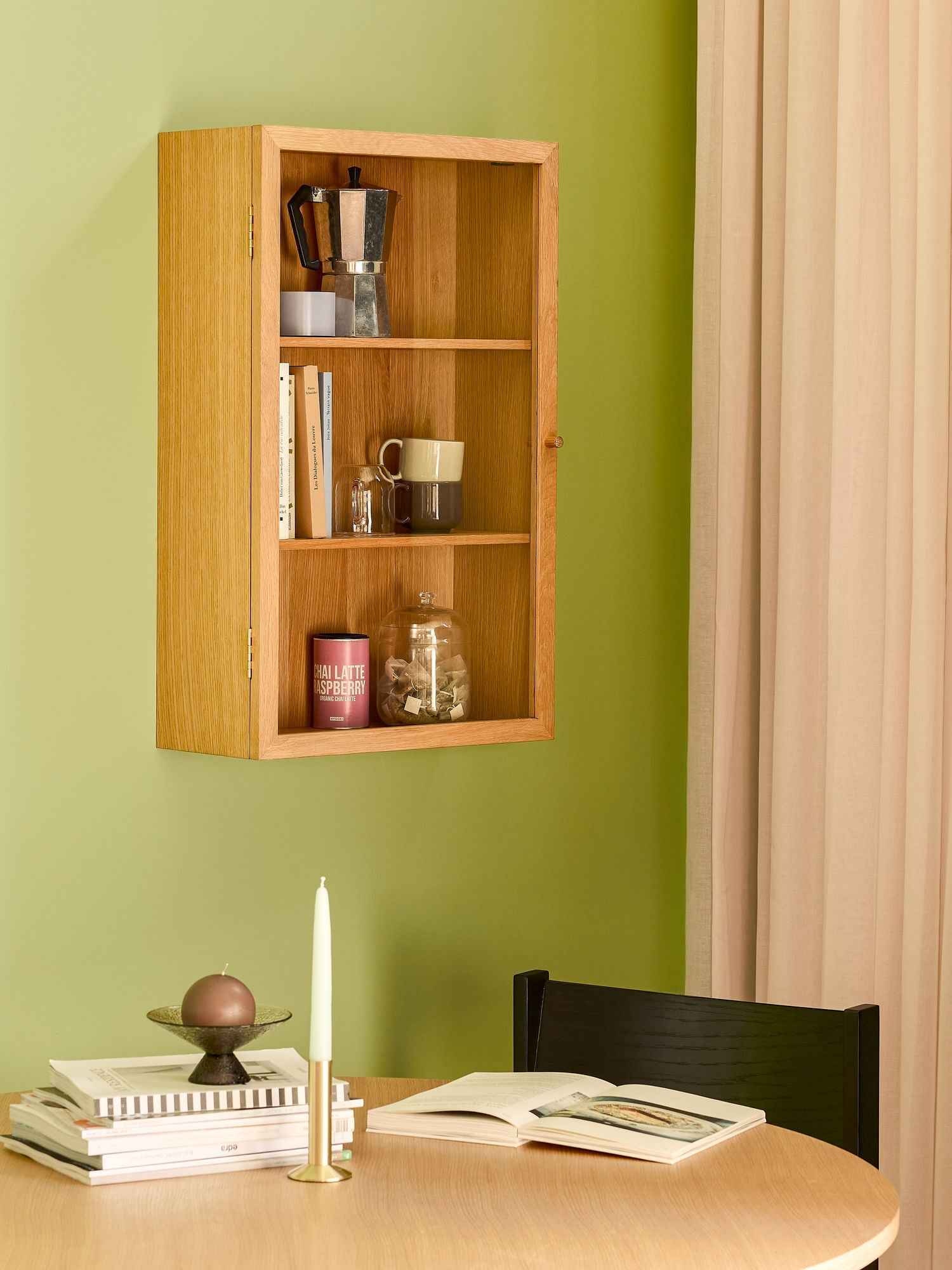 Bambua Panorama Wall Cupboard pensile vetro naturale