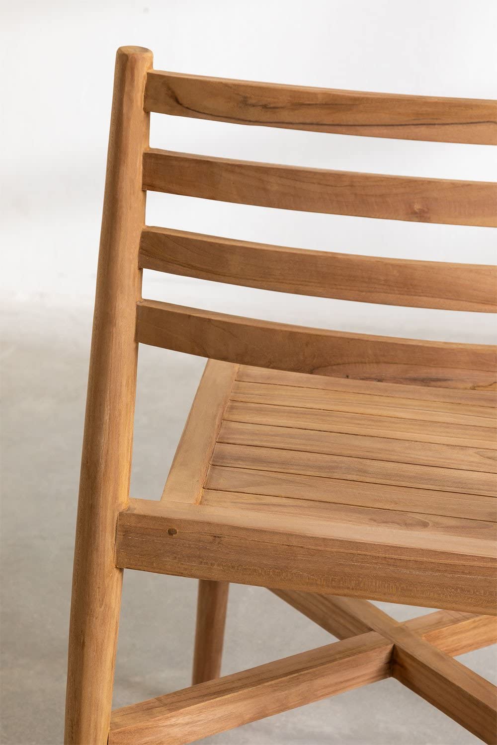 Sklum Attila sedia da giardino in teak grigio chiaro